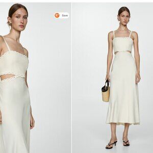 Sold Out Mango Cream Dress, Size 2, Worn 1x